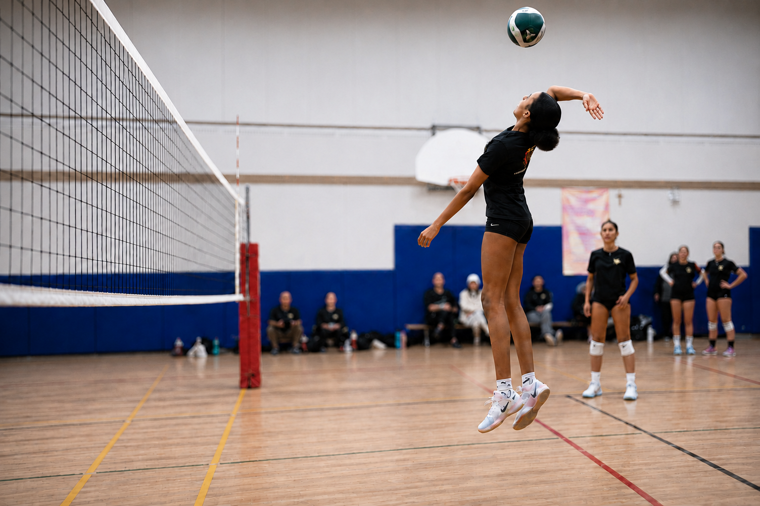 Alliance volleyball athlete serving
