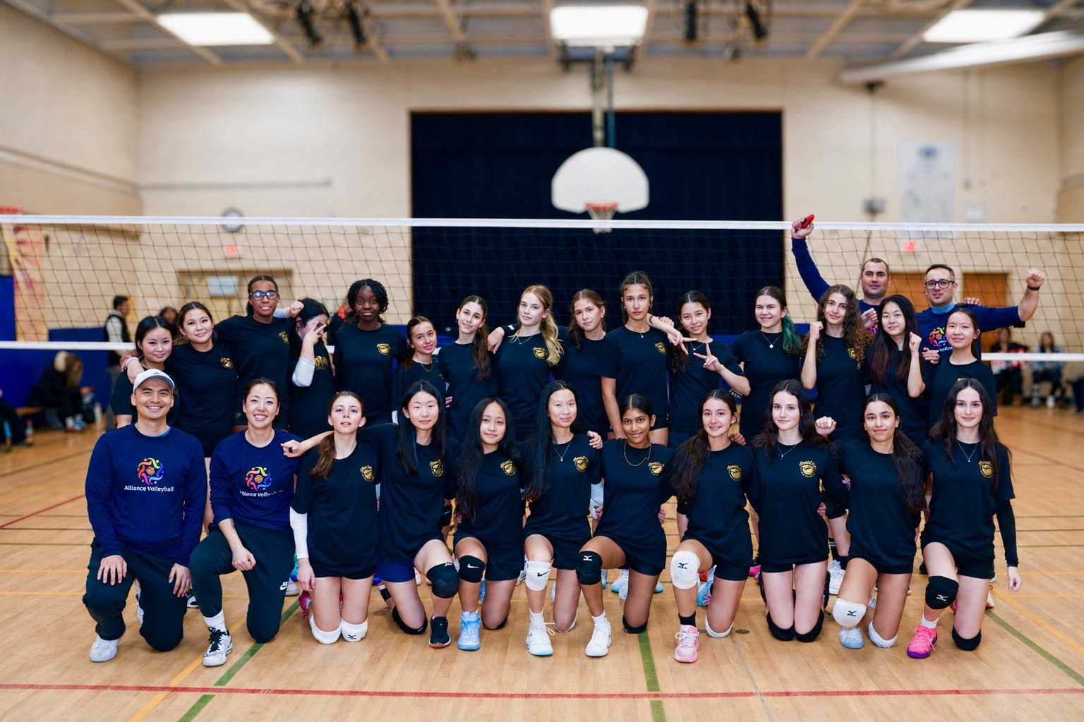 Alliance Volleyball Rep Team athletes and coaches